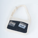 Fur Tote Bag in Beige Monopoly