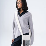 Fur Cross Bag in Brown Haze