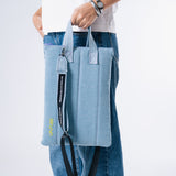 Denim Affair Portrait Laptop Sleeve in Ice Blue