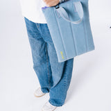 Denim Affair Portrait Laptop Sleeve in Ice Blue