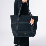 Denim Affair Tote Bag in Black