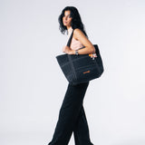 Denim Affair Tote Bag in Black