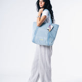 Denim Affair Tote Bag in Ice Blue