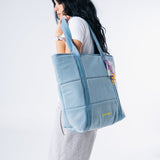Denim Affair Tote Bag in Ice Blue