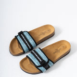 Raffia Footprint - Light Blue