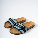 Raffia Footprint - Light Blue