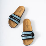 Raffia Footprint - Light Blue