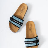 Raffia Footprint - Light Blue