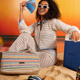 Raffia Footprint - Light Blue