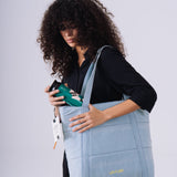 Denim Affair Tote Bag in Ice Blue