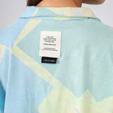 Cropped shirt in Aqua
