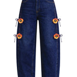 Denim Pants - Poppy Field