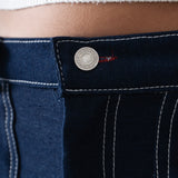 Cuffed Denim Pants in Blue