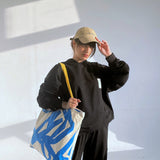 Canvas Tote Bag- Blue Confetti
