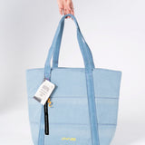 Denim Affair Tote Bag in Ice Blue