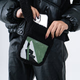 Fur Cross Bag in White Confetti