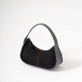 Y2k Shoulder Bag - Black Denim