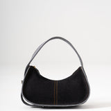 Y2k Shoulder Bag - Black Denim