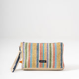 Sol Raffia Clutch - Prism