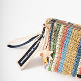 Sol Raffia Clutch - Prism