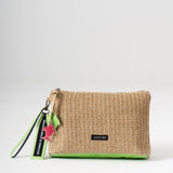 Sol Raffia Clutch - Pistachio