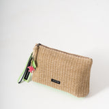 Sol Raffia Clutch - Pistachio