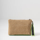 Sol Raffia Clutch - Pistachio