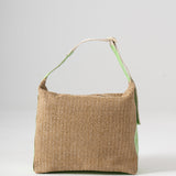 Sol Raffia Hobo Bag - Pistachio