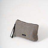 Sol Raffia Clutch -  Black & Ivory