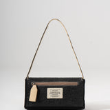 Textured Luxe Lolita Shoulder Bag - Noir Leaf