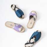 Open Toe Espadrilles - Blue Denim