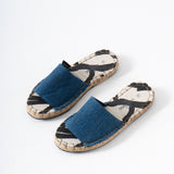 Open Toe Espadrilles - Blue Denim