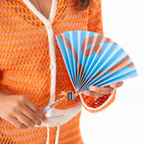 Mini Folding Fan - Blue