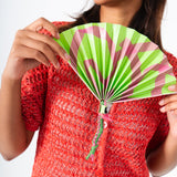 Mini Folding Fan - Green