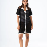 Aria Shirt Dress in Black