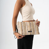 Sol Raffia Clutch - Dune
