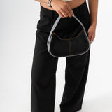 Y2k Shoulder Bag - Black Denim