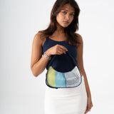 Y2k Shoulder Bag - Blue Blocks