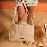 Sol Raffia Hobo Bag - Pistachio