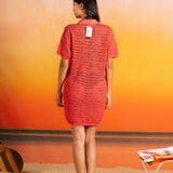 Aria Shirt Dress in Coral