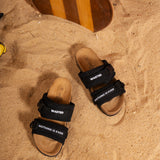 Duo Footprint Slippers - Black