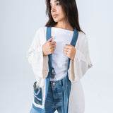 The LND Kimono Beige with Stitched Pockets