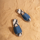 Open Toe Espadrilles - Blue Denim