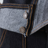 Asymmetric Denim Vest in Black