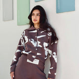 Brown Confetti Knit Set