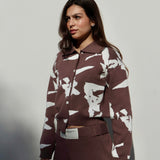 Brown Confetti Knit Set