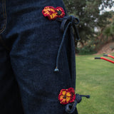 Denim Pants - Poppy Field