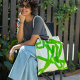 Canvas Tote Bag- Lime Green