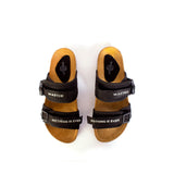 Duo Footprint Slippers - Black