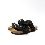 Duo Footprint Slippers - Black